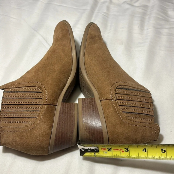 American Eagle Shanna Chelsea Ankle Boot Cognac Slip On Faux Suede Women’s 7 - Picture 7 of 10
